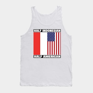 Half American Half Indonesian Heritage Indonesia Roots & USA DNA Family Flag Design Tank Top